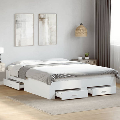 Bed Frame With Drawers Without Mattress 183X203 Cm King
