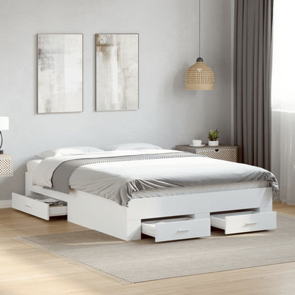 Bed Frame With Drawers Without Mattress 183X203 Cm King