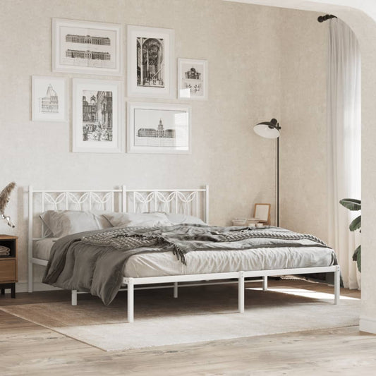 Metal Bed Frame Without Mattress 183X203 Cm King