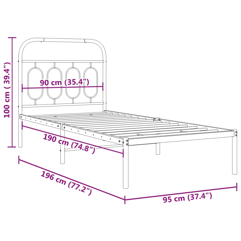 Metal Bed Frame Without Mattress