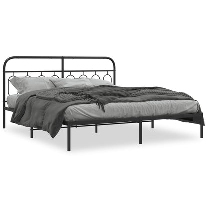 Metal Bed Frame Without Mattress 183X203 Cm King