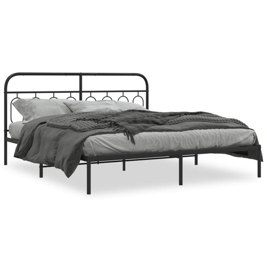 Metal Bed Frame Without Mattress 183X203 Cm King