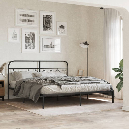 Metal Bed Frame Without Mattress 183X203 Cm King
