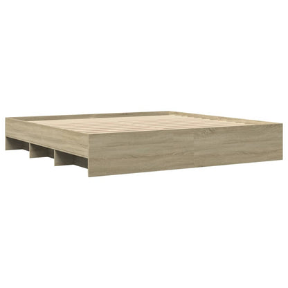 Bed Frame Without Mattress 183X203 Cm King Engineered Wood