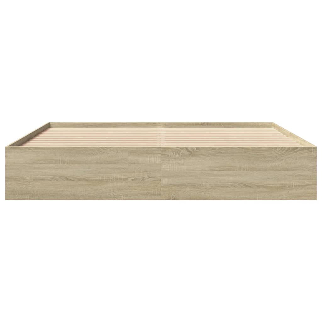 Bed Frame Without Mattress 183X203 Cm King Engineered Wood