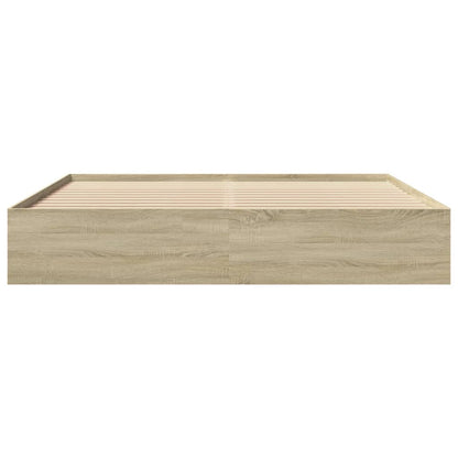 Bed Frame Without Mattress 183X203 Cm King Engineered Wood