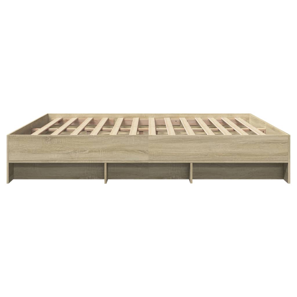 Bed Frame Without Mattress 183X203 Cm King Engineered Wood