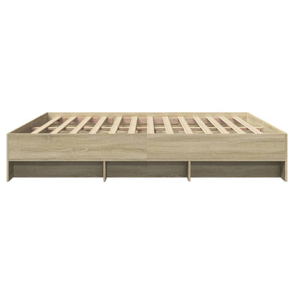 Bed Frame Without Mattress 183X203 Cm King Engineered Wood