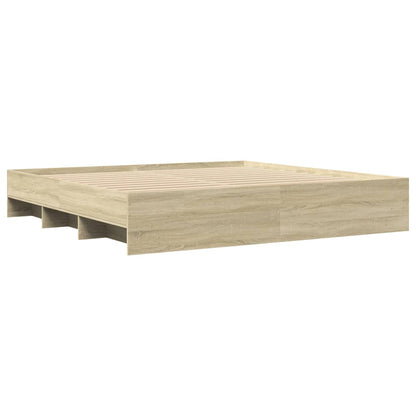 Bed Frame Without Mattress 183X203 Cm King Engineered Wood