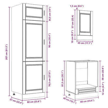 7 Piece Kitchen Cabinet Set Kalmar Engineered Wood