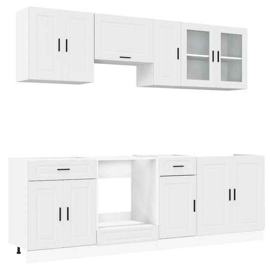 8 Piece Kitchen Cabinet Set &quot;Kalmar&quot; Engineered Wood