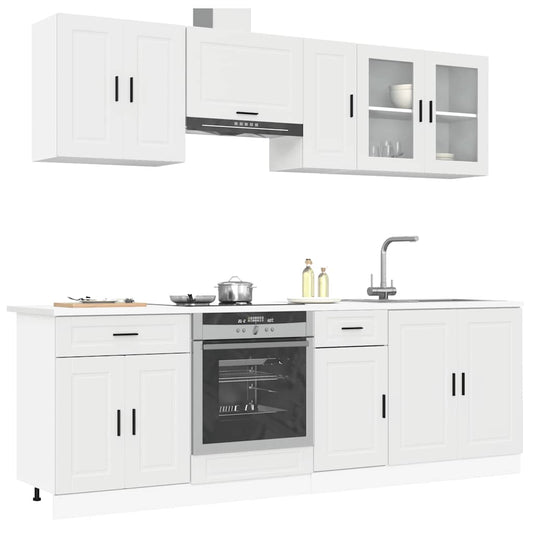 8 Piece Kitchen Cabinet Set &quot;Kalmar&quot; Engineered Wood