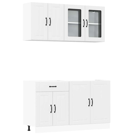 4 Piece Kitchen Cabinet Set Kalmar Engineered Wood