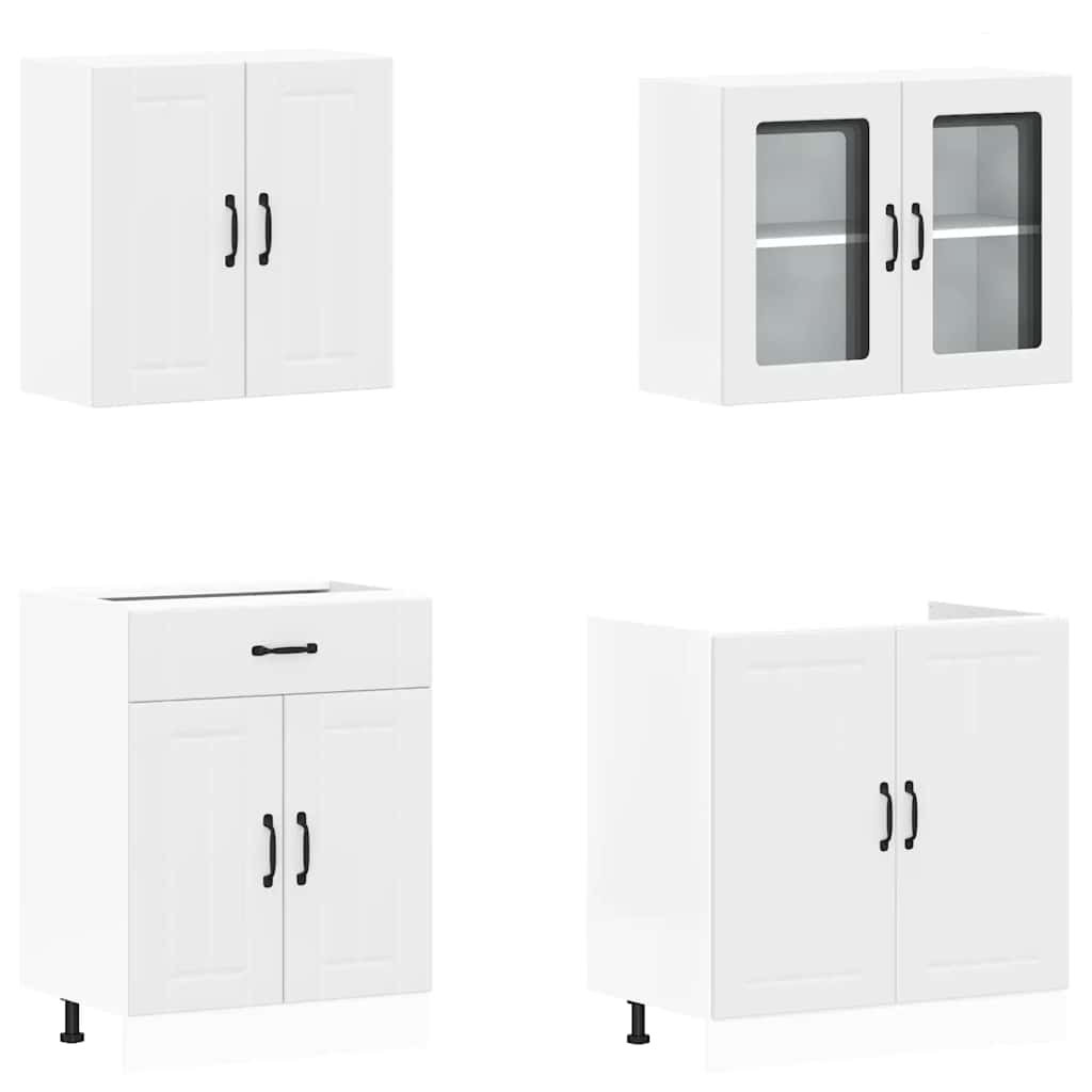 4 Piece Kitchen Cabinet Set Kalmar Engineered Wood