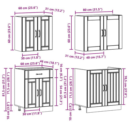 4 Piece Kitchen Cabinet Set Kalmar Engineered Wood