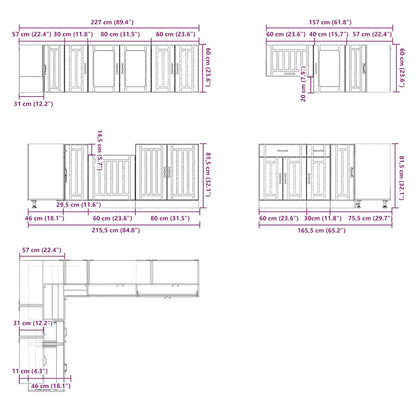 11 Piece Kitchen Cabinet Set Lucca Engineered Wood