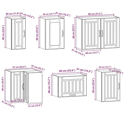 11 Piece Kitchen Cabinet Set Kalmar Engineered Wood