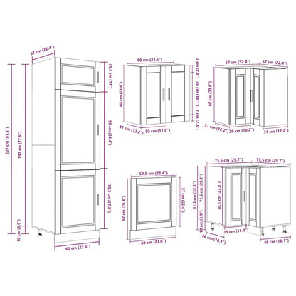 14 Piece Kitchen Cabinet Set Porto Engineered Wood