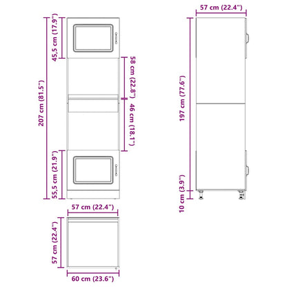 Oven Cabinets 2 Pcs Lucca Engineered Wood