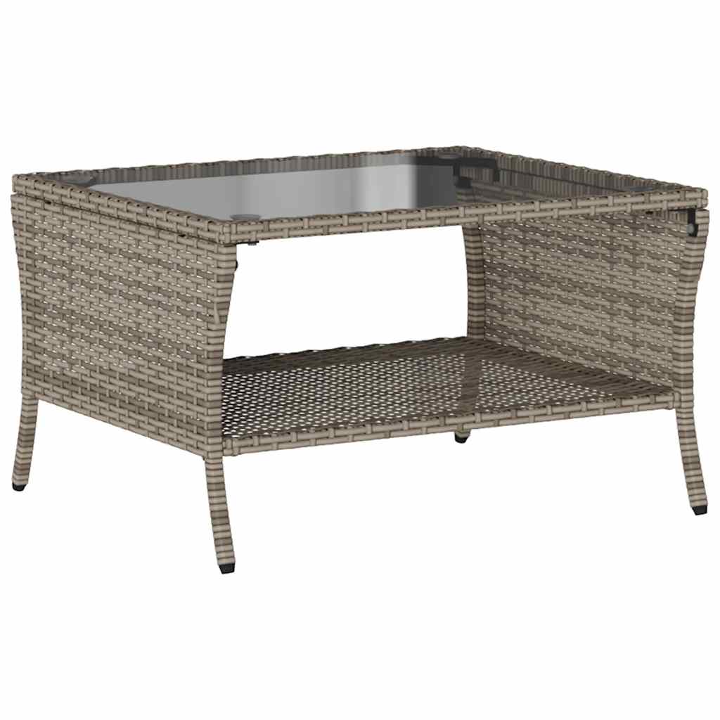 Garden Sofa 2-Seater With Cushions&Table Poly Rattan