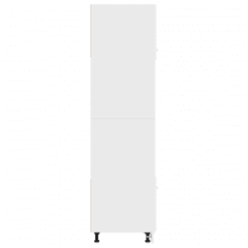 Microwave Cabinet Lyon White 60X57X207 Cm Engineered Wood
